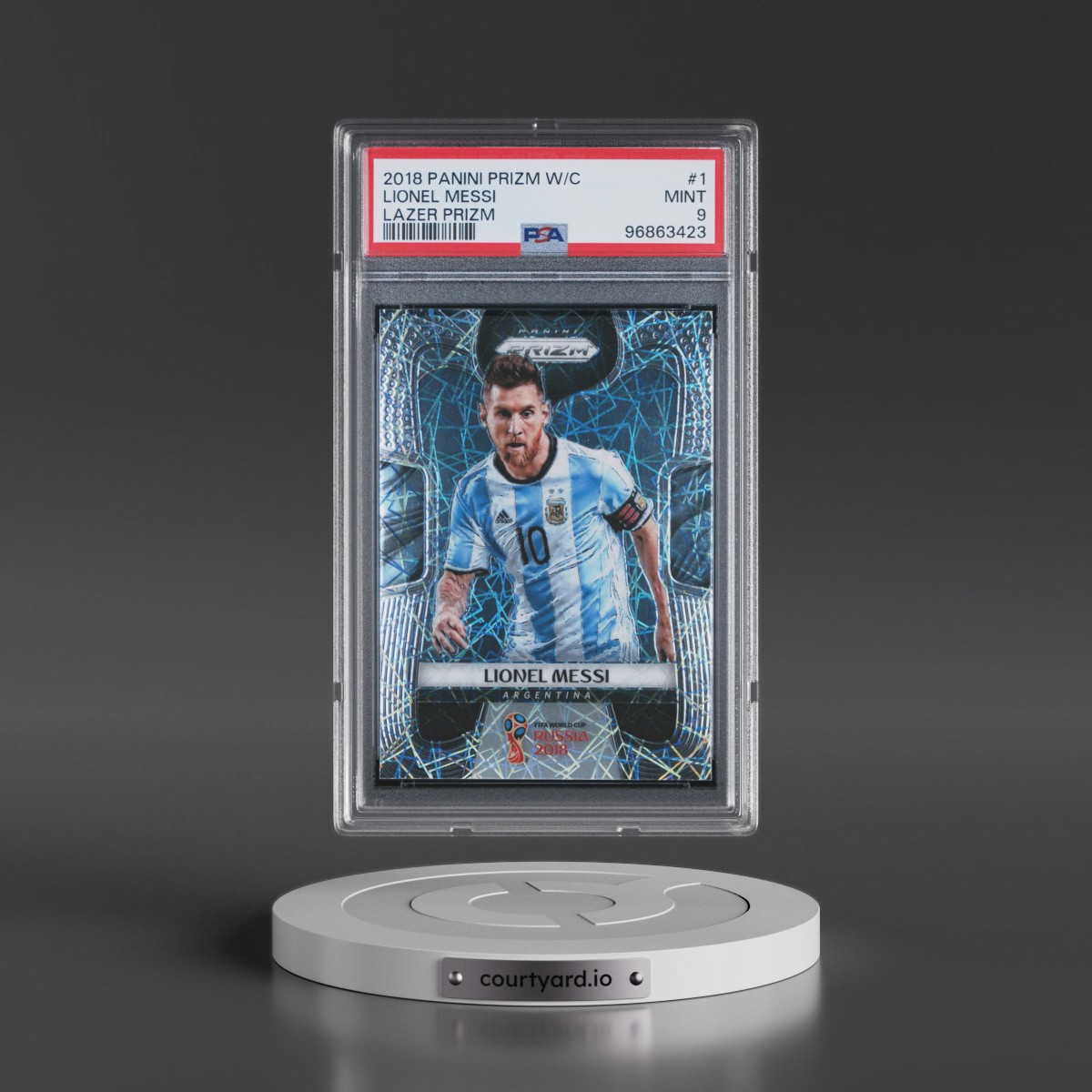 2018 Panini Prizm World Cup #1 Lionel Messi - Lazer Prizm (PSA 9 MINT)