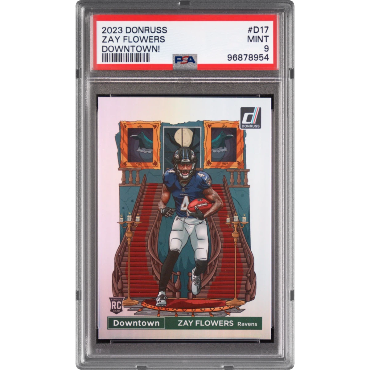 2023 Panini Donruss Downtown! #D17 Zay Flowers (PSA 9 MINT)