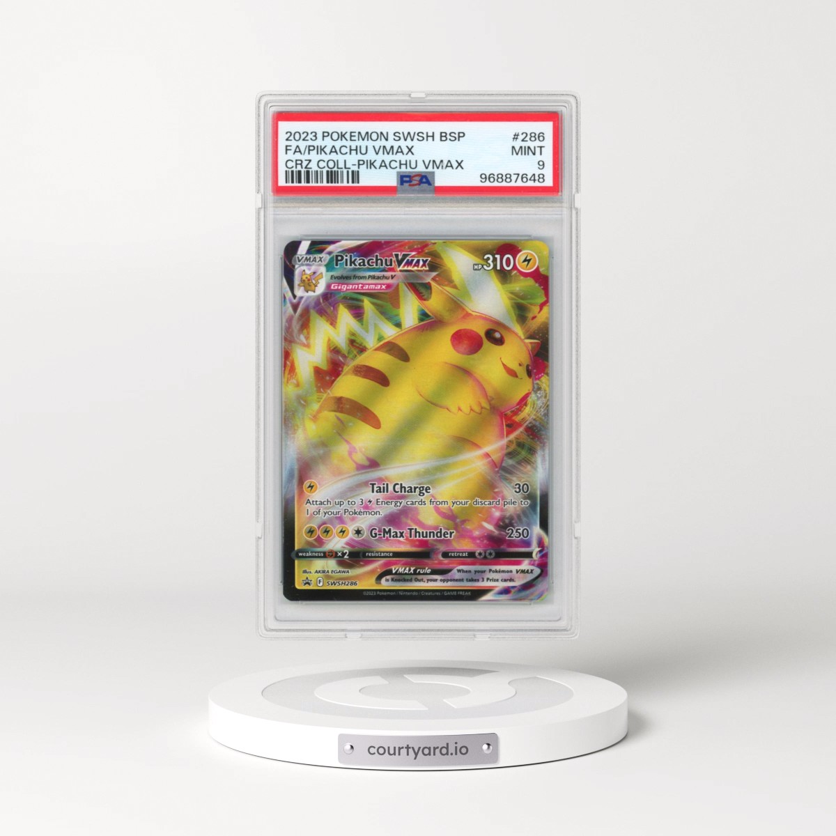 2023 Pokémon Swsh Black Star Promo #286 Pikachu Vmax - Full Art Crown Zenith Collections-Pikachu Vmax (PSA 9 MINT)