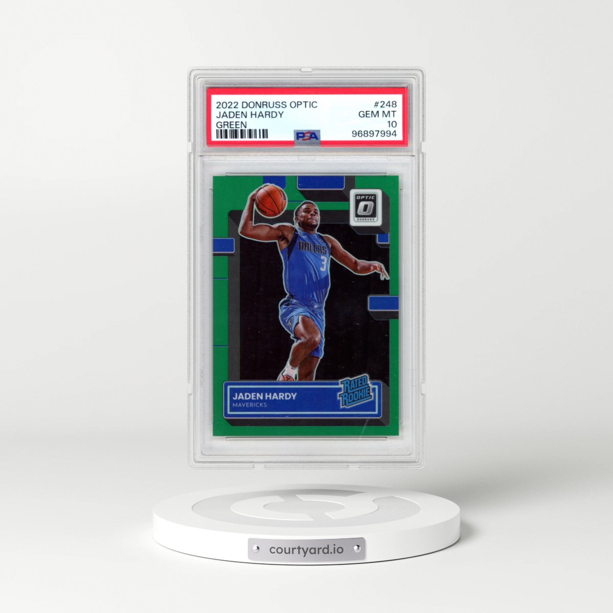 2022 Panini Donruss Optic #248 Jaden Hardy - Green (PSA 10 GEM MINT)