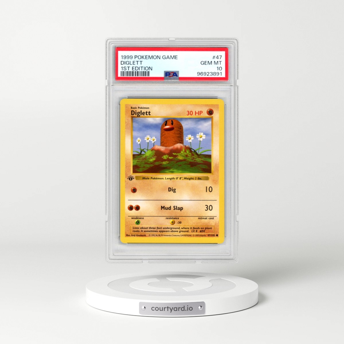 1999 Pokémon Game #47 Diglett - 1st Edition (PSA 10 GEM MINT)