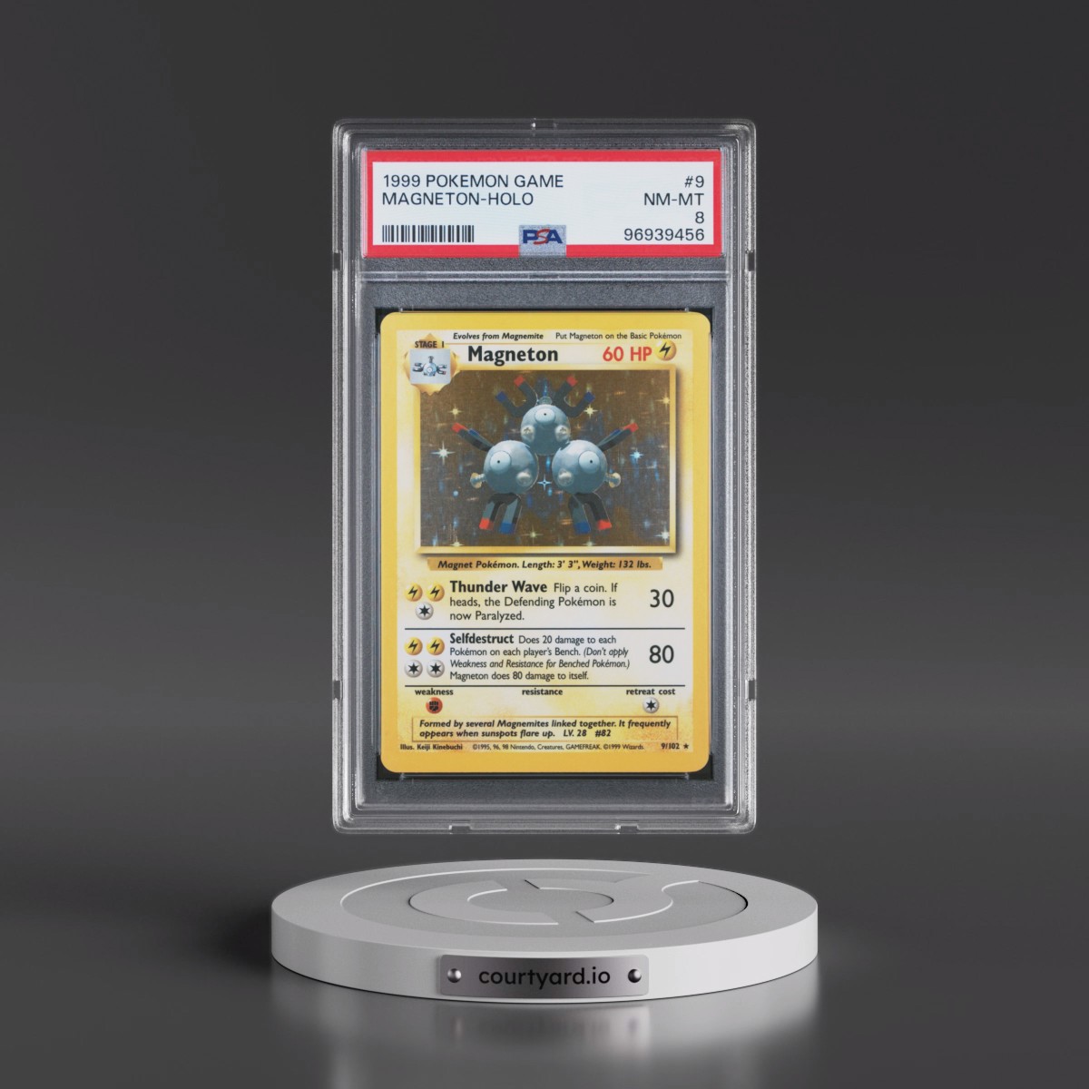 1999 Pokémon Game #9 Magneton - Holo (PSA 8 NM-MT)