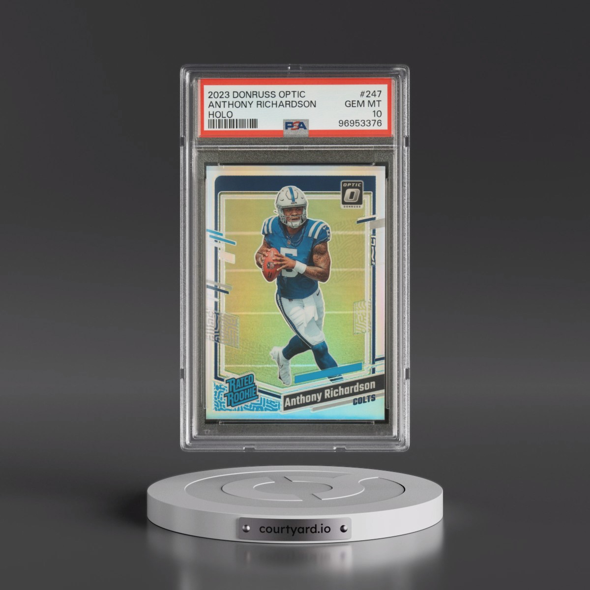 2023 Panini Donruss Optic #247 Anthony Richardson - Holo (PSA 10 GEM MINT)