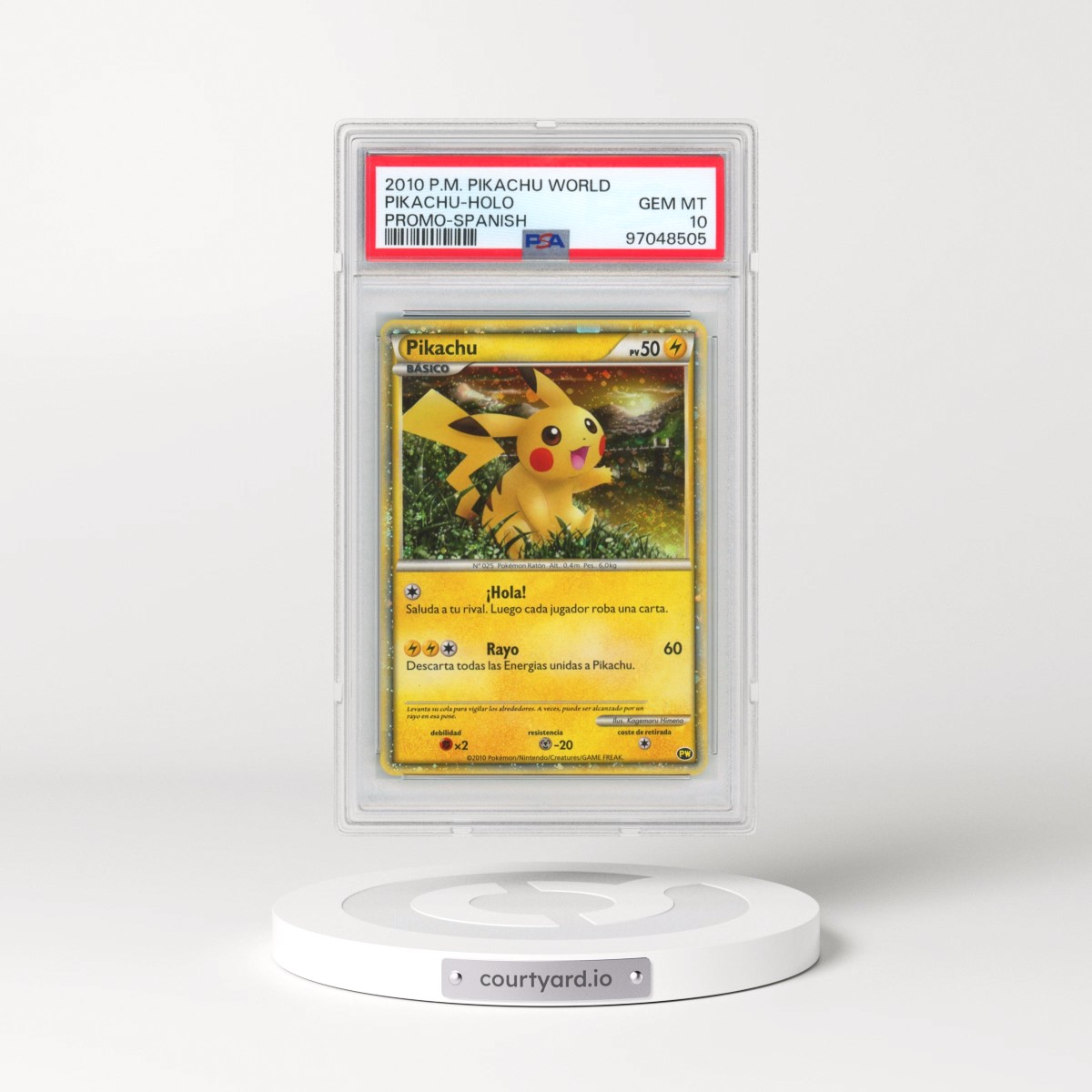 2010 Pokémon Pikachu World Promo Pikachu - Holo (PSA 10 GEM MINT)
