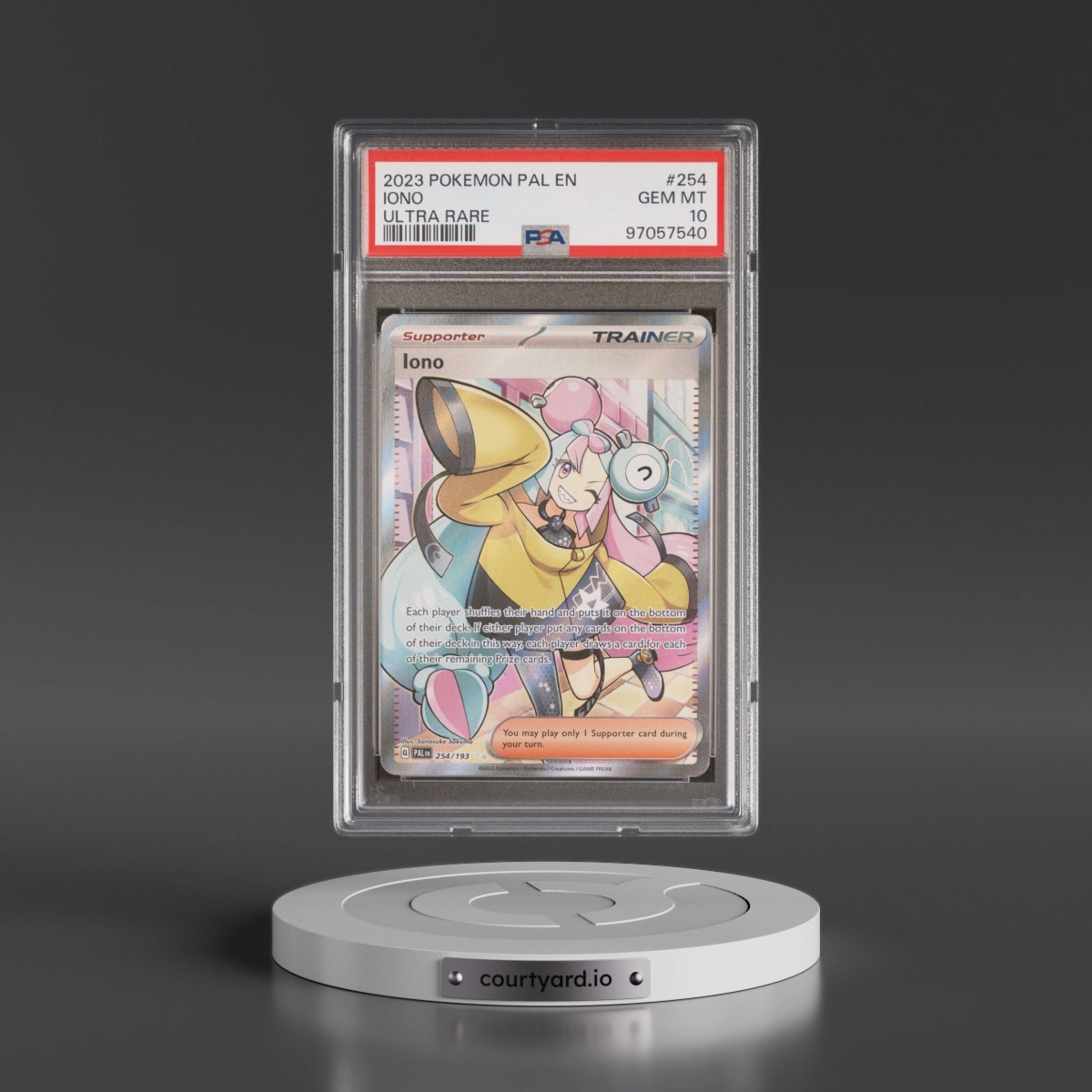 2023 Pokémon Pal EN-Paldea Evolved #254 Iono - Ultra Rare (PSA 10 GEM MINT)