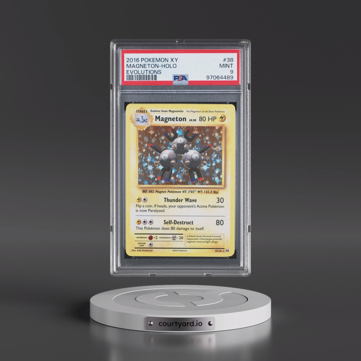 2016 Pokémon XY Evolutions #38 Magneton - Holo (PSA 9 MINT)