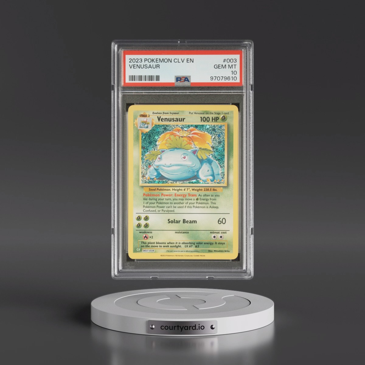 2023 Pokémon CLV-Trading Card Game Classic Venusaur & Lugia EX Deck #003 Venusaur (PSA 10 GEM MINT)