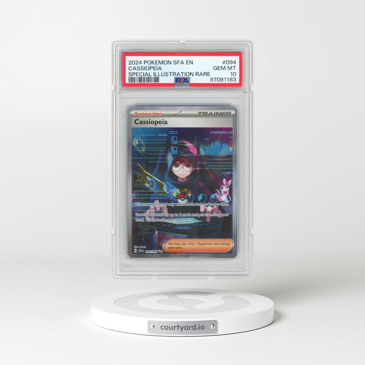 2024 Pokémon Sfa EN-Shrouded Fable #094 Cassiopeia - Special Illustration Rare (PSA 10 GEM MINT)