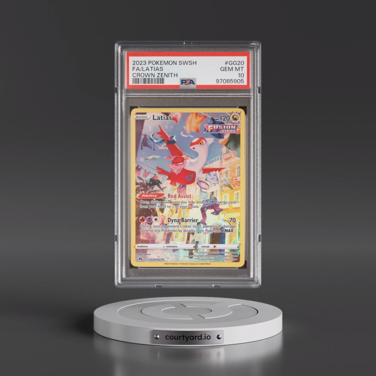 2023 Pokémon Sword and Shield Crown Zenith #GG20 Latias - Full Art (PSA 10 GEM MINT)