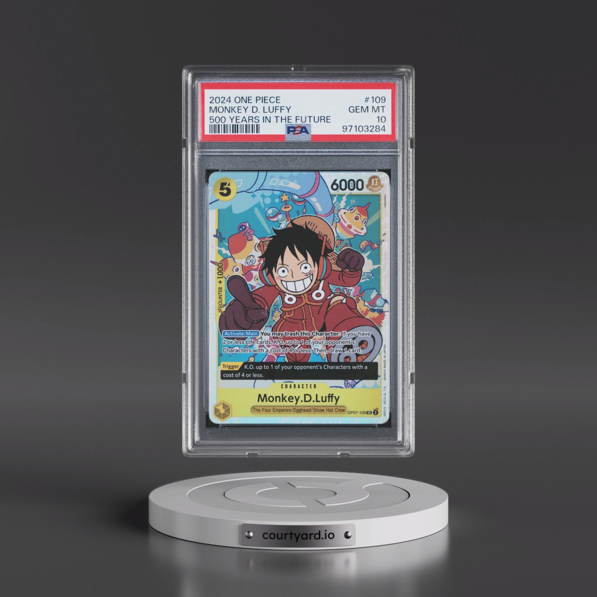 2024 One Piece 500 Years in the Future #109 Monkey D. Luffy (PSA 10 GEM MINT)