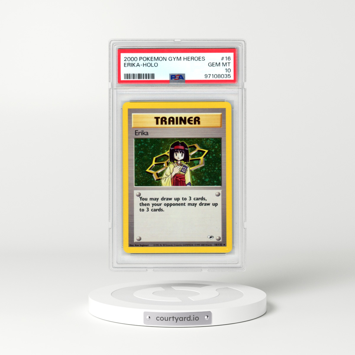2000 Pokémon Gym Heroes #16 Erika - Holo (PSA 10 GEM MINT)