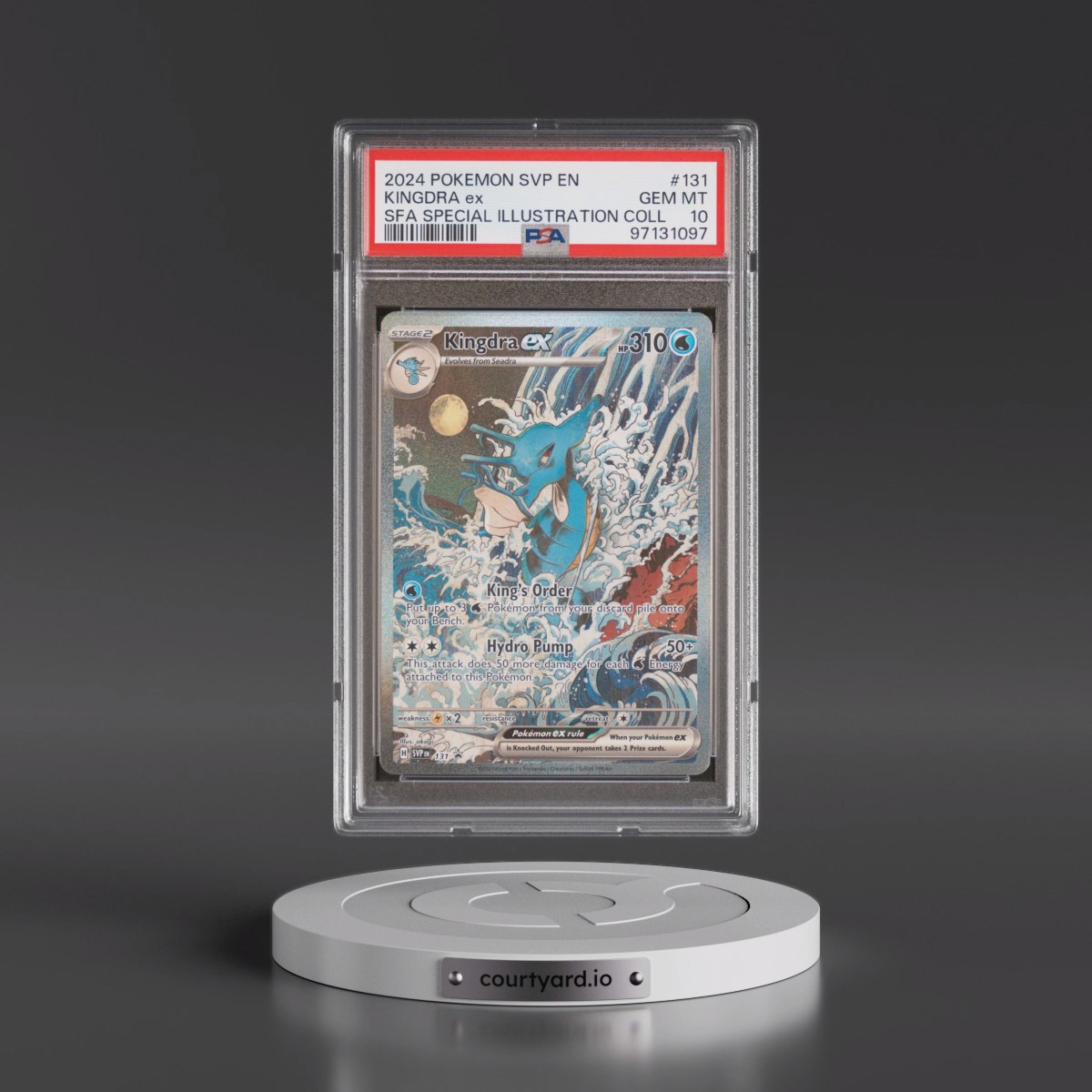 2024 Pokémon Svp EN-SV Black Star Promo #131 Kingdra EX - Holo Shrouded Fable Special Illustration Collection (PSA 10 GEM MINT)