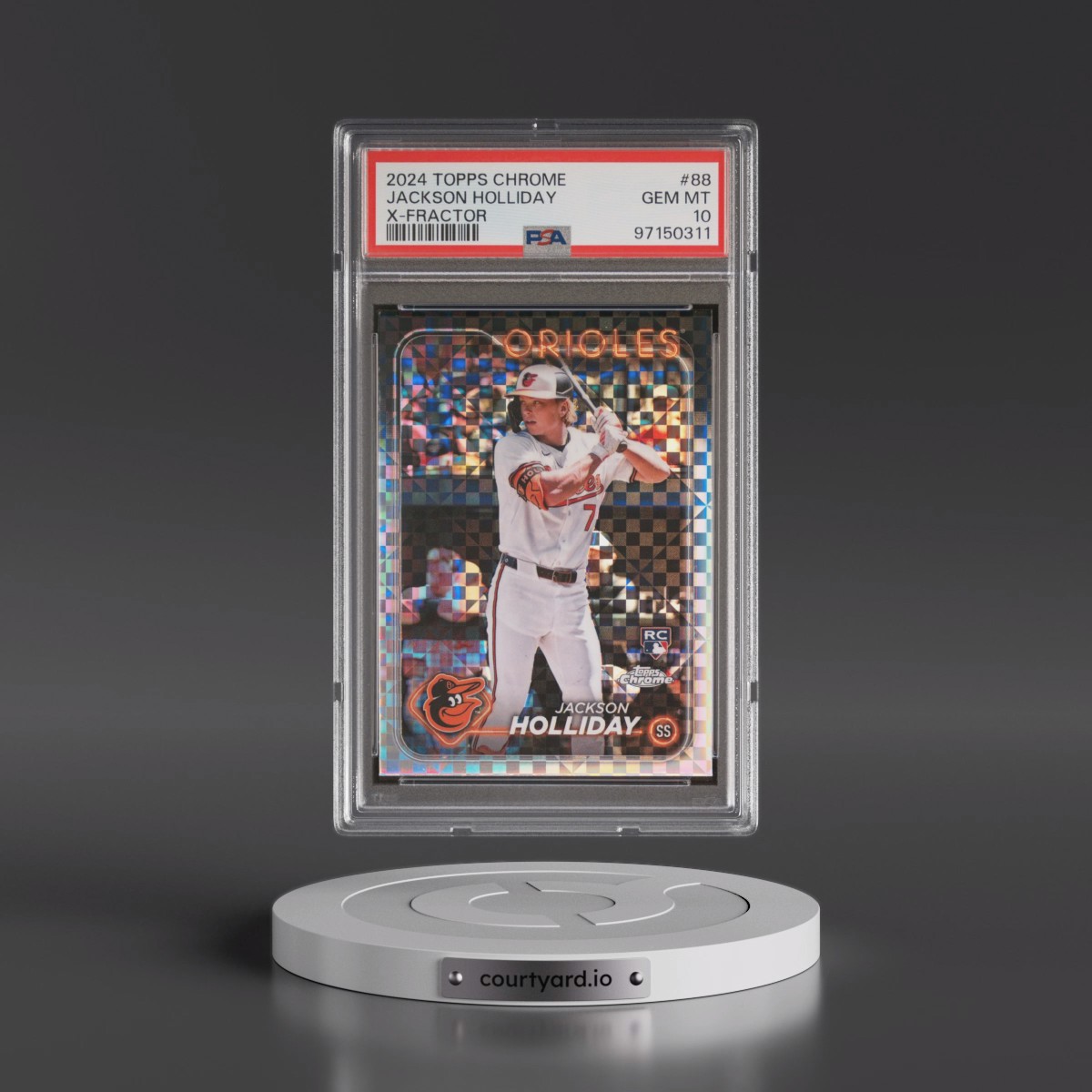 2024 Topps Chrome #88 Jackson Holliday - X-Fractor (PSA 10 GEM MINT)