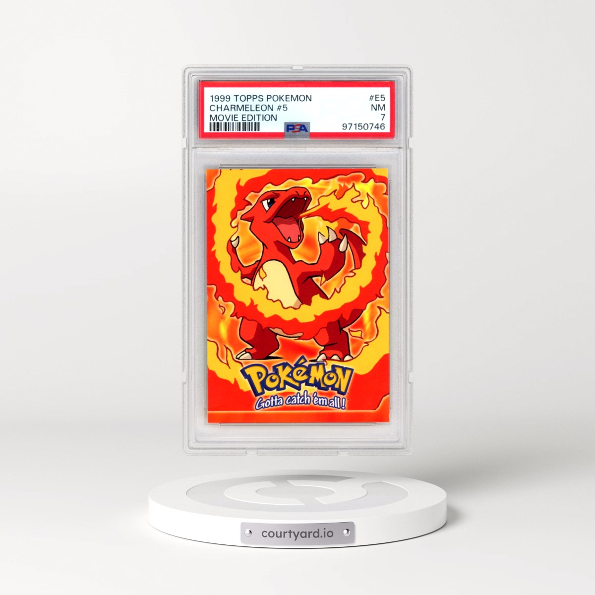 1999 Topps Pokémon the Movie Edt #E5 Charmeleon #5 (PSA 7 NM)