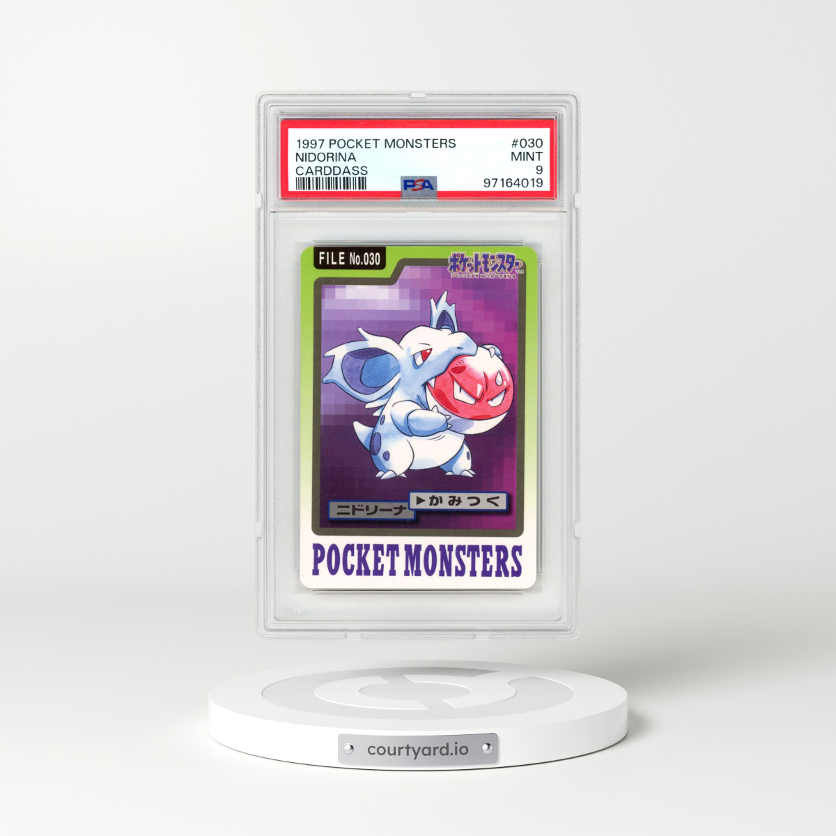 1997 Pocket Monsters Carddass #030 Nidorina (PSA 9 MINT)
