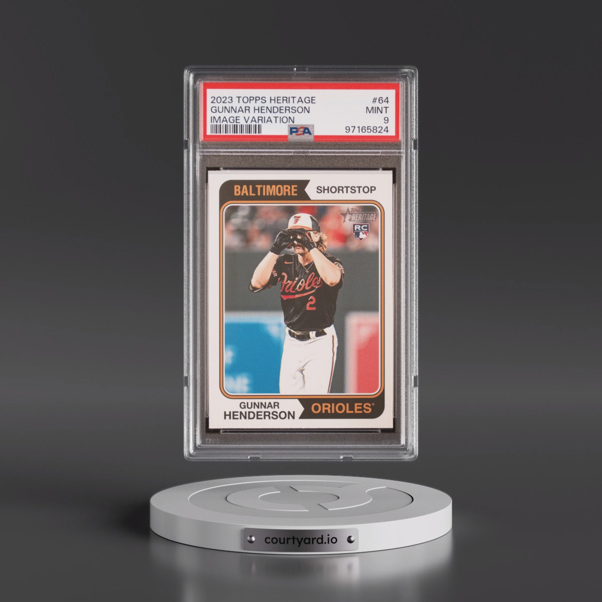 2023 Topps Heritage Gunnar Henderson - Image Variation #64 PSA 9