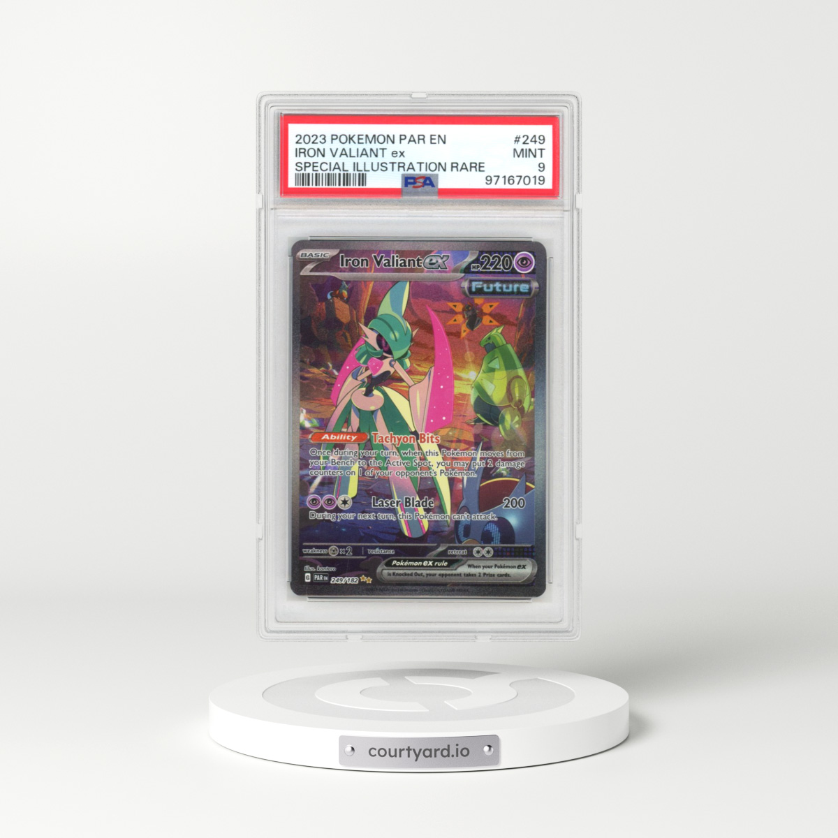 2023 Paradox Rift - PAR EN #249 Iron Valiant ex - Special Illustration Rare (PSA 9 MINT)