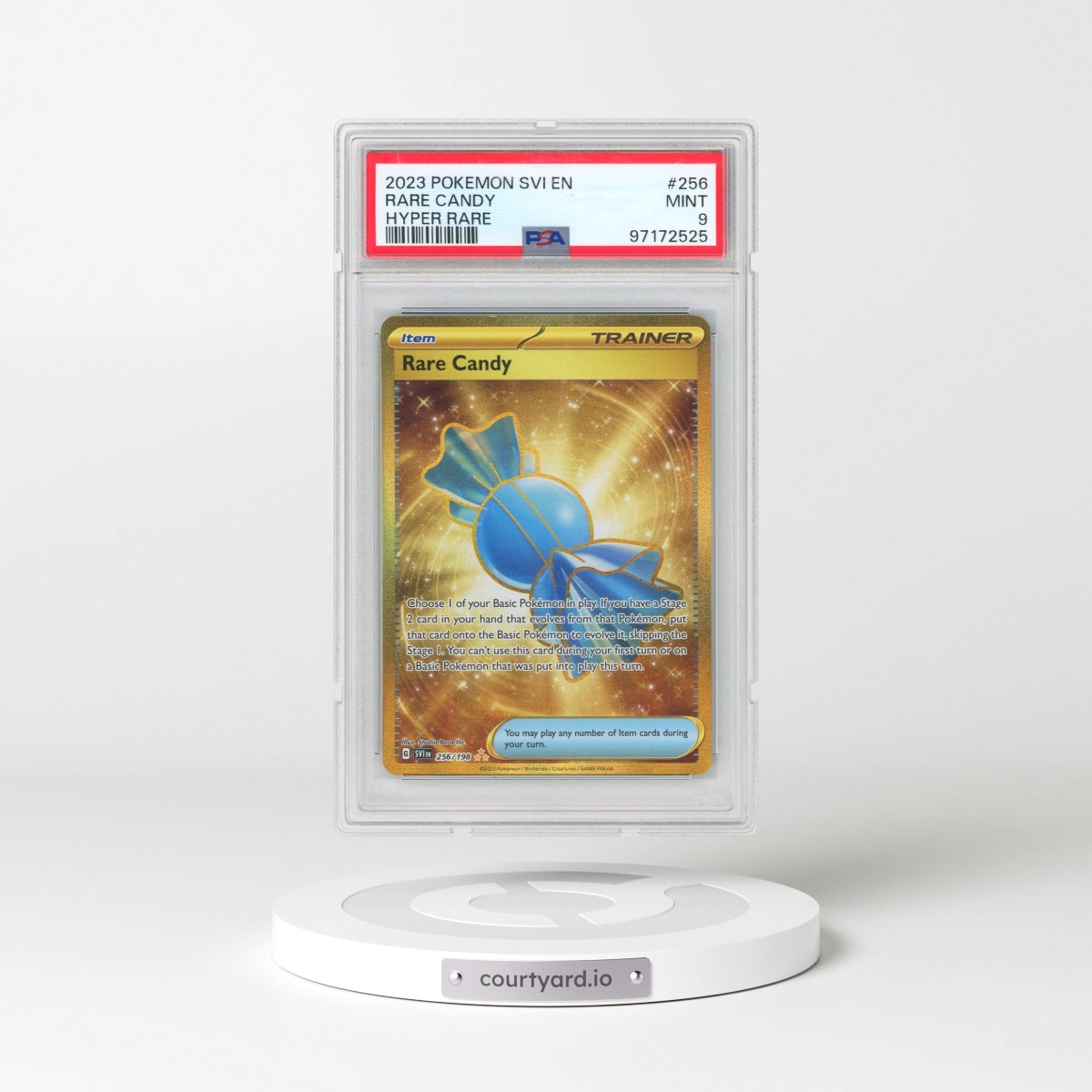 2023 Pokémon Svi EN-Scarlet & Violet #256 Rare Candy - Hyper Rare (PSA 9 MINT)