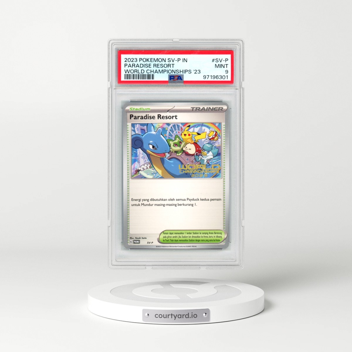 2023 Pokémon SV Promo #SV-P Paradise Resort - World Championships 2023 (PSA 9 MINT)