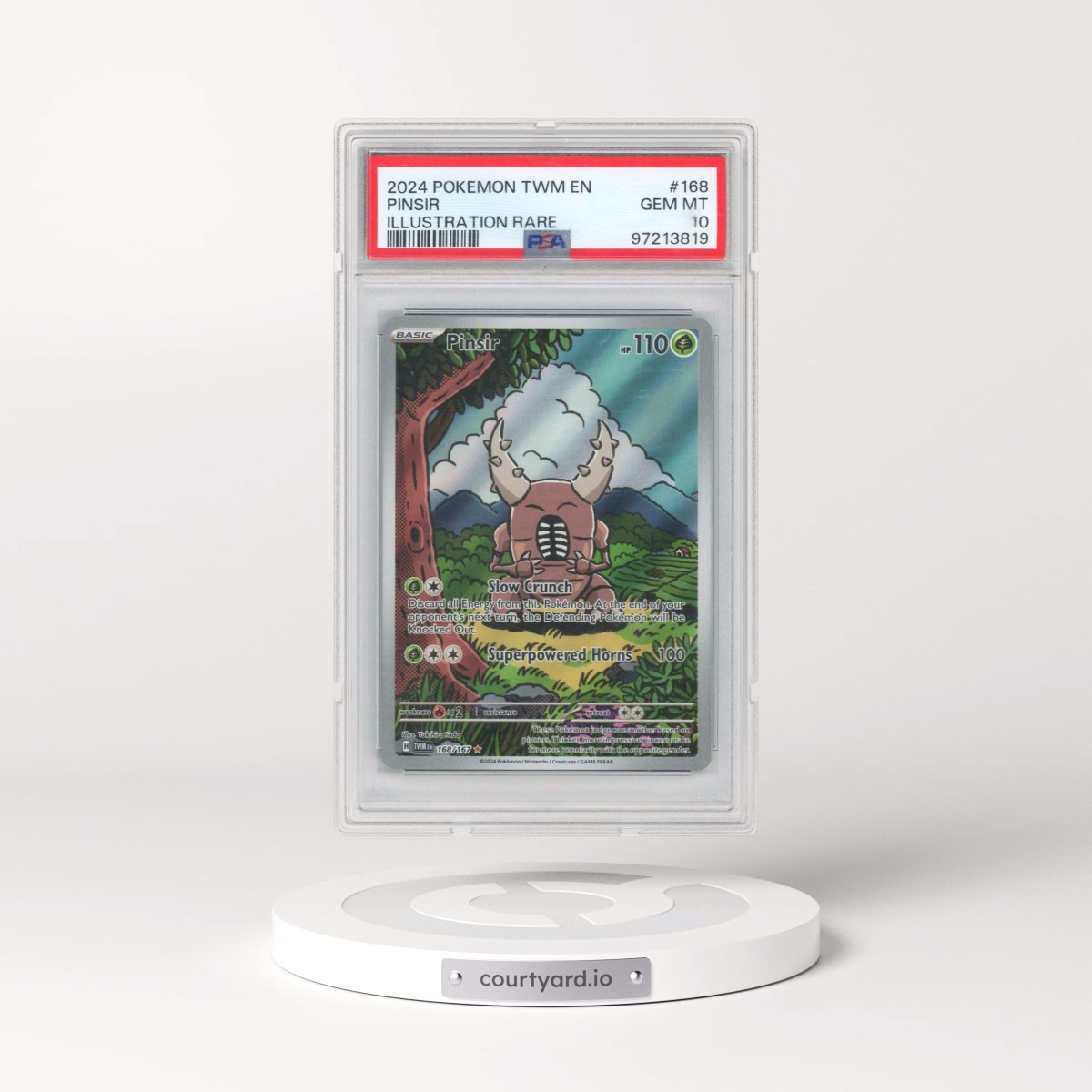 2024 Pokémon Twm EN-Twilight Masquerade #168 Pinsir - Illustration Rare (PSA 10 GEM MINT)