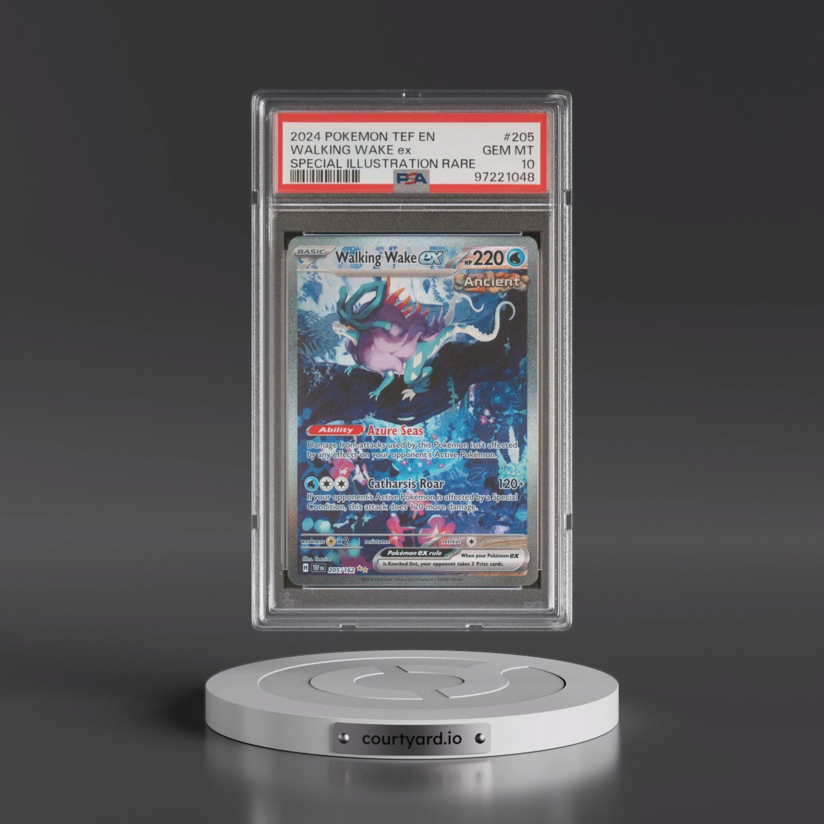 2024 Pokémon Tef EN-Temporal Forces #205 Walking Wake EX - Holo Special Illustration Rare (PSA 10 GEM MINT)