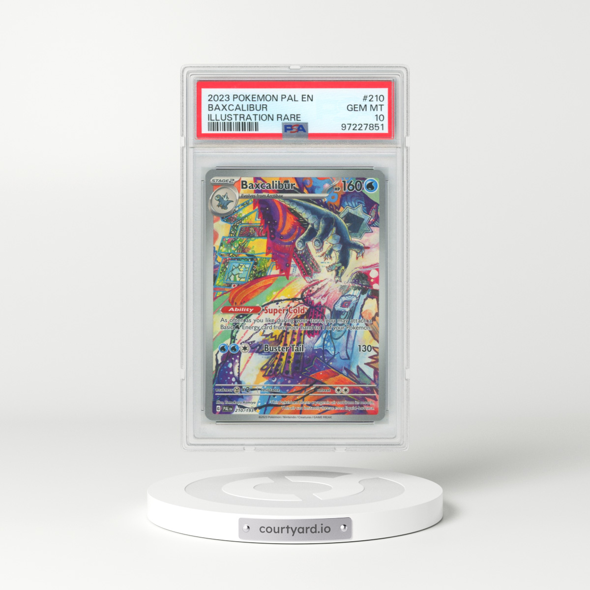 2023 Paldea Evolved - PAL EN #210 Baxcalibur - Illustration Rare (PSA 10 GEM MINT)