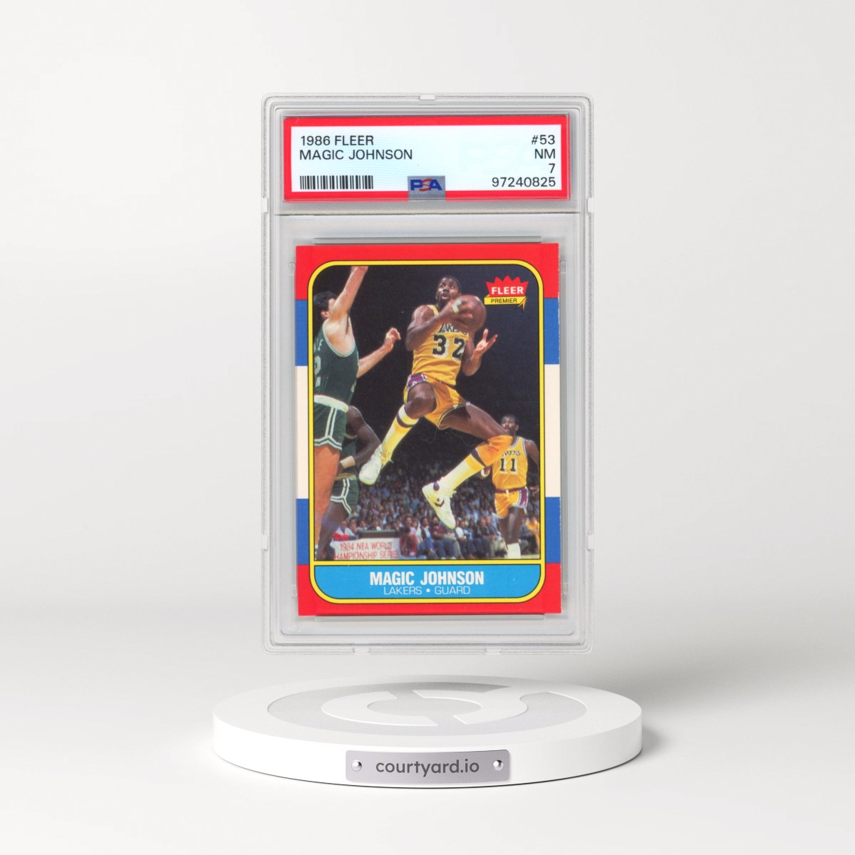 1986 Fleer #53 Magic Johnson (PSA 7 NM)