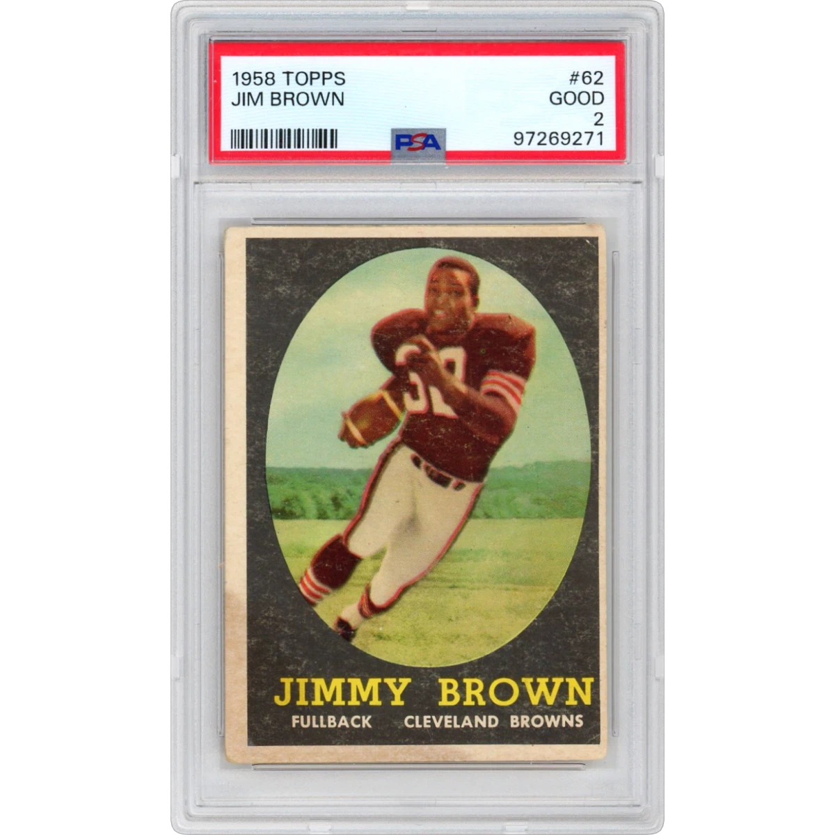 1958 Topps #62 Jim Brown (PSA 2 GOOD)