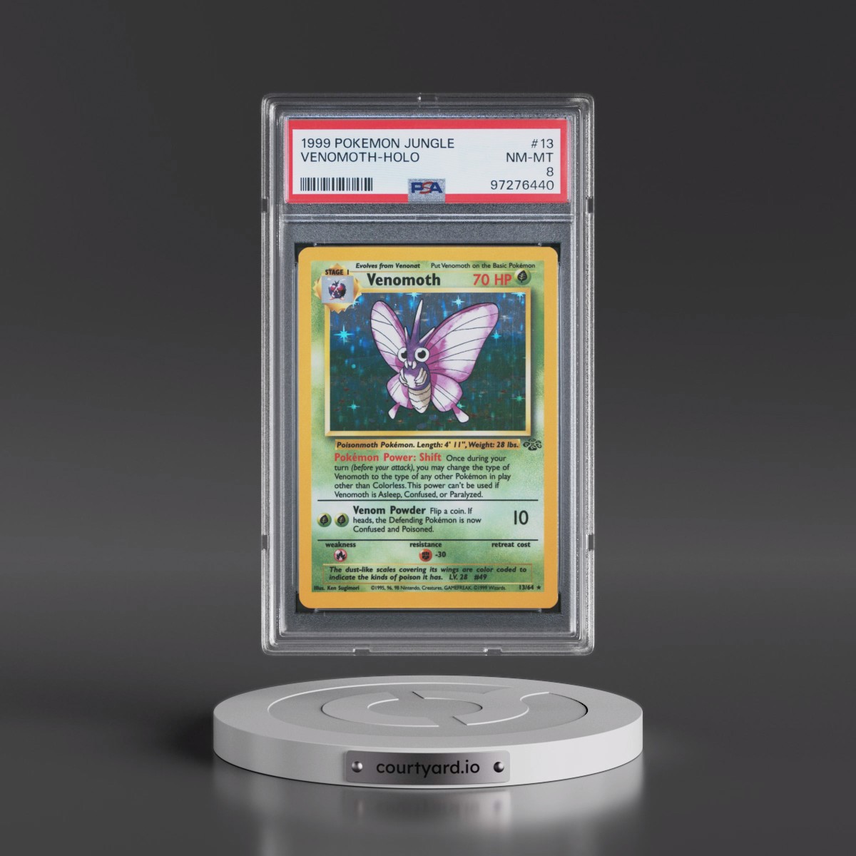 1999 Pokémon Jungle #13 Venomoth - Holo (PSA 8 NM-MT)