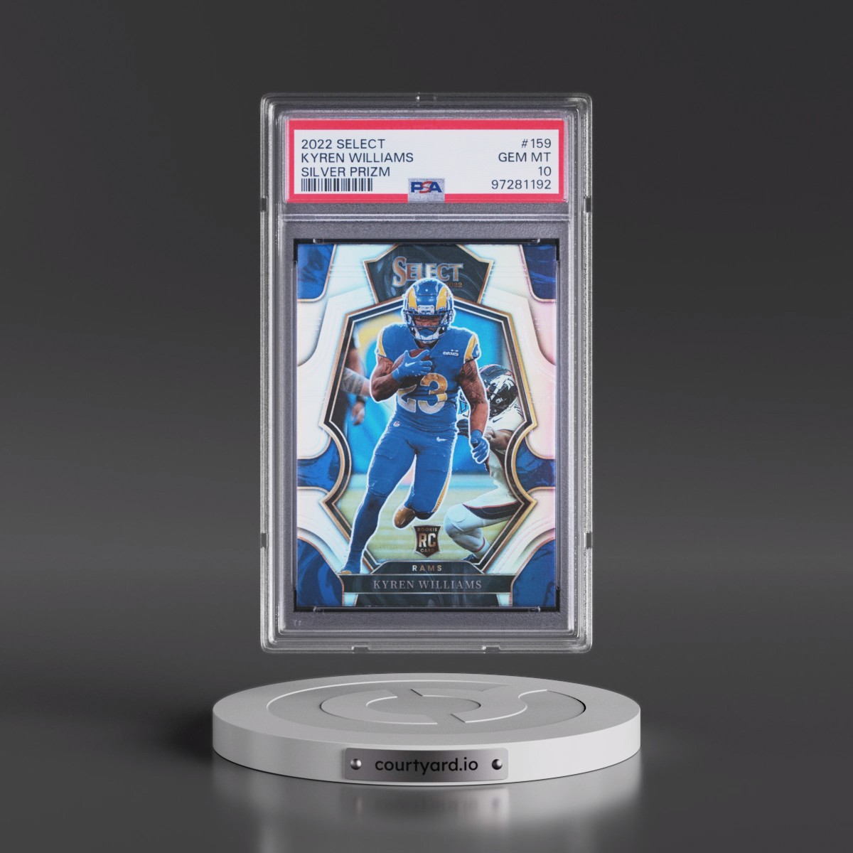 2022 Panini Select #159 Kyren Williams - Silver Prizm (PSA 10 GEM MINT)