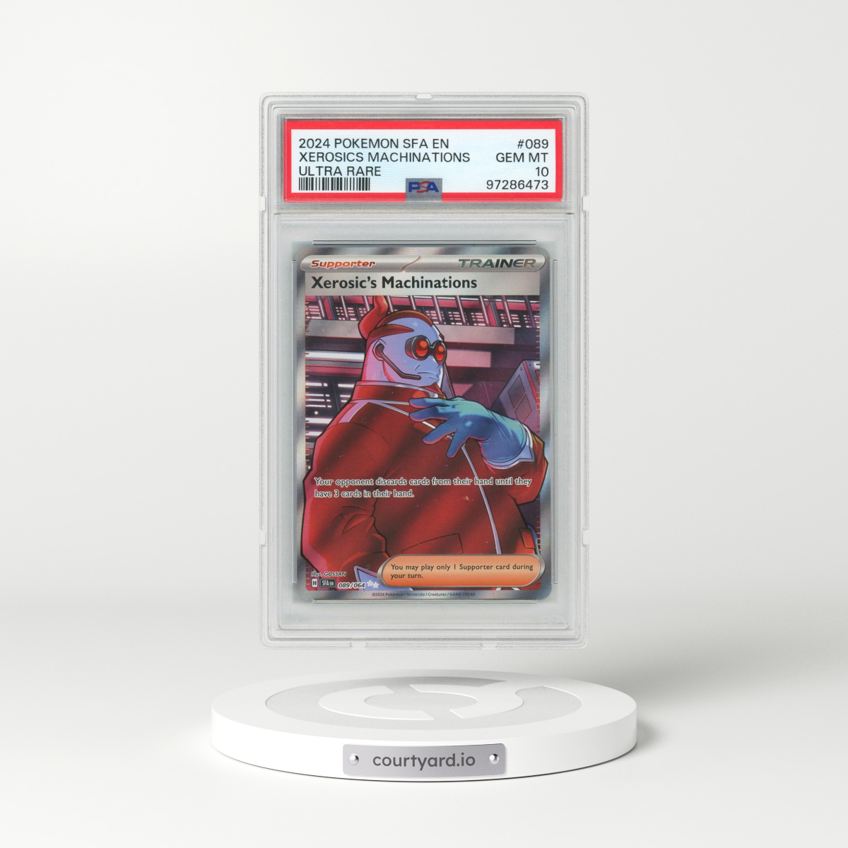 2024 Pokémon Sfa EN-Shrouded Fable #089 Xerosic's Machinations - Ultra Rare (PSA 10 GEM MINT)