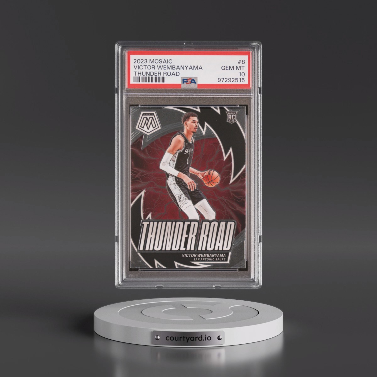 2023 Panini Mosaic Thunder Road #8 Victor Wembanyama (PSA 10 GEM MINT)