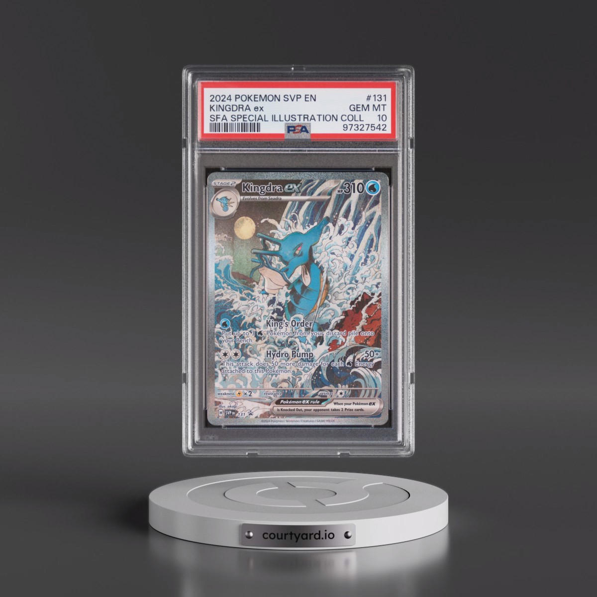 2024 Pokémon Svp EN-SV Black Star Promo #131 Kingdra EX - Holo Shrouded Fable Special Illustration Collection (PSA 10 GEM MINT)