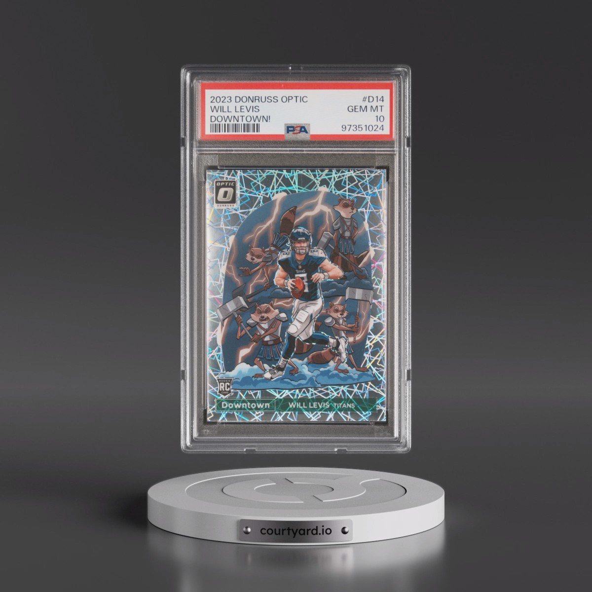 2023 Panini Donruss Optic Downtown! #D14 Will Levis (PSA 10 GEM MINT)