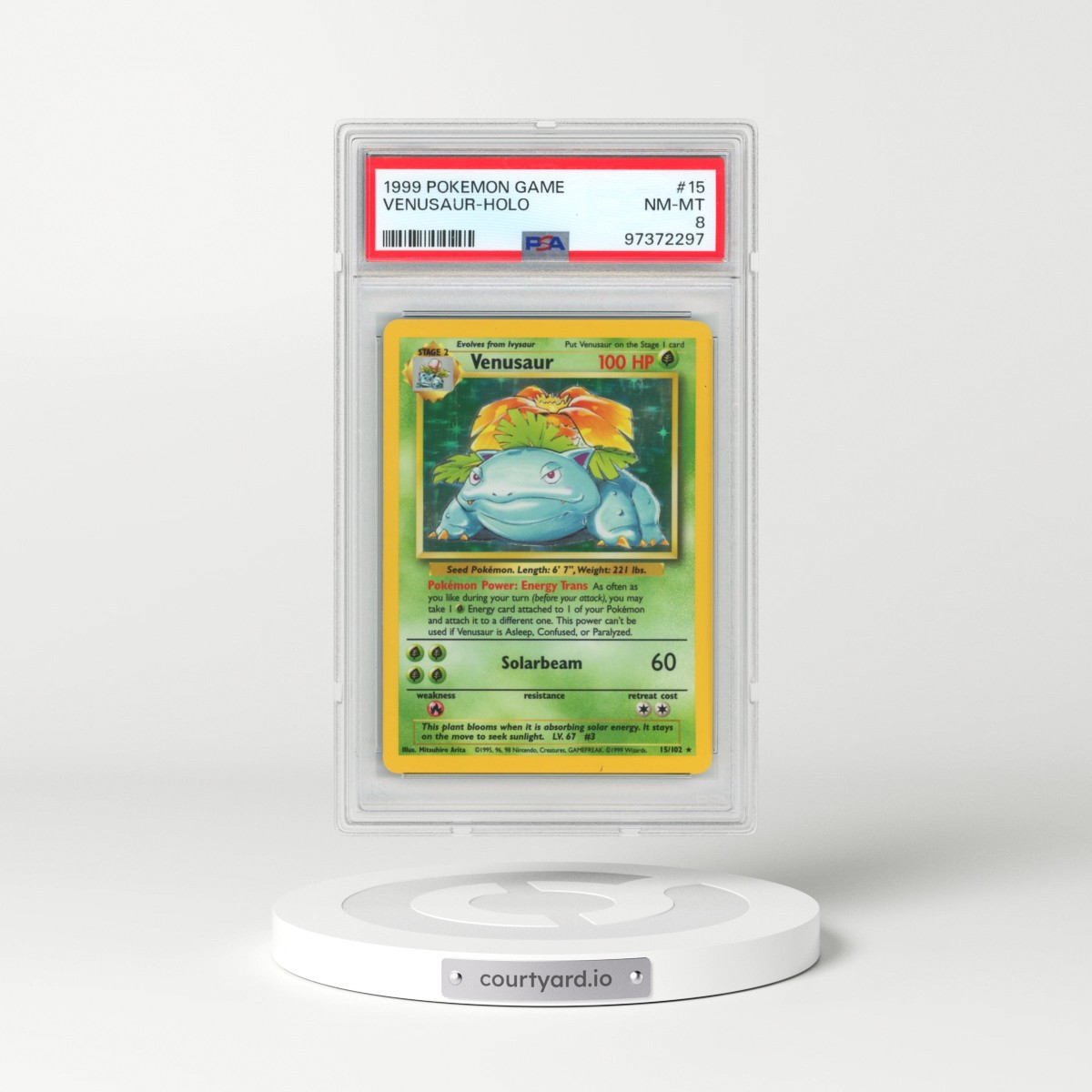 1999 Pokémon Game #15 Venusaur - Holo (PSA 8 NM-MT)