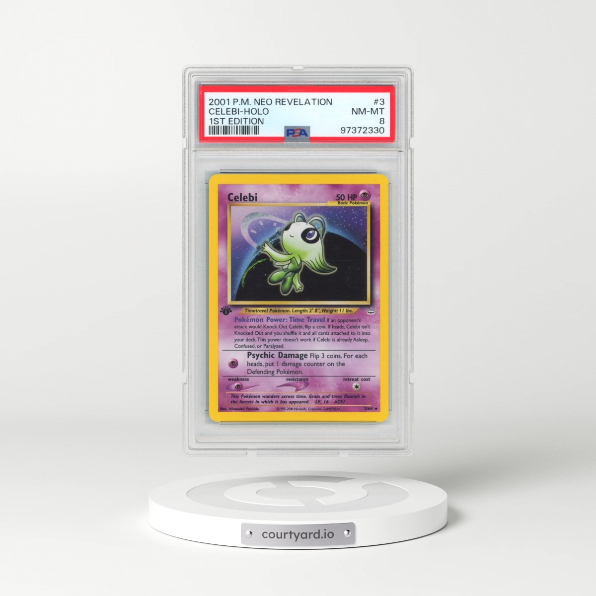 2001 Pokémon Neo Revelation #3 Celebi - 1st Edition Holo (PSA 8 NM-MT)