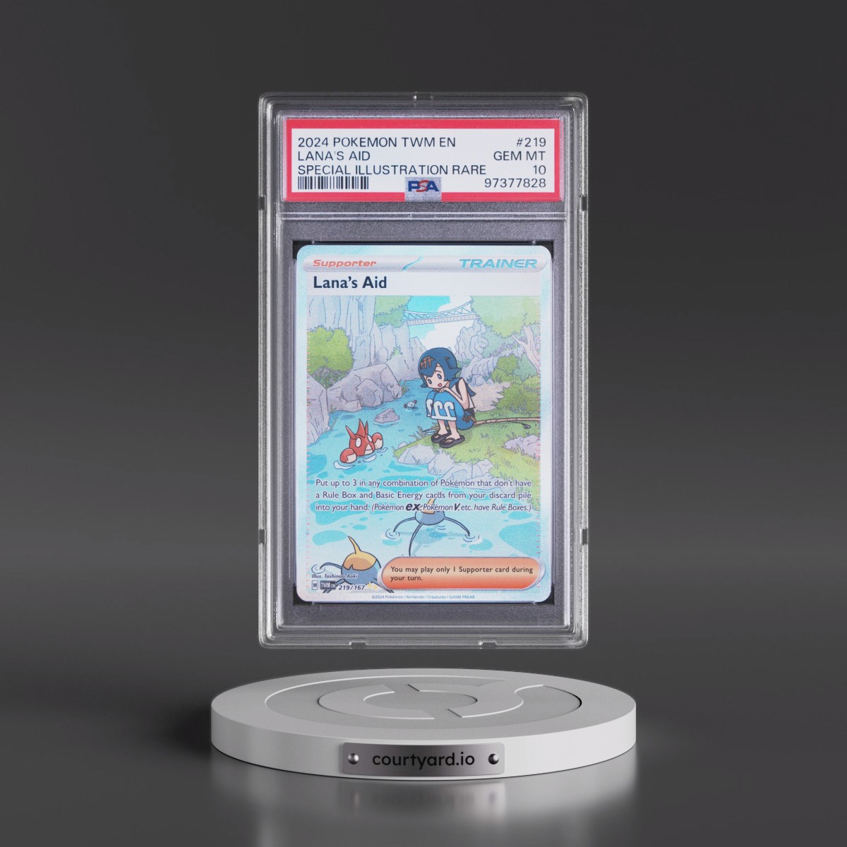 2024 Pokémon Twm EN-Twilight Masquerade #219 Lana's Aid - Special Illustration Rare (PSA 10 GEM MINT)