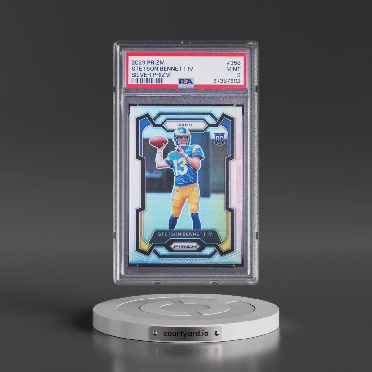 2023 Panini Prizm #358 Stetson Bennett IV - Silver Prizm (PSA 9 MINT)