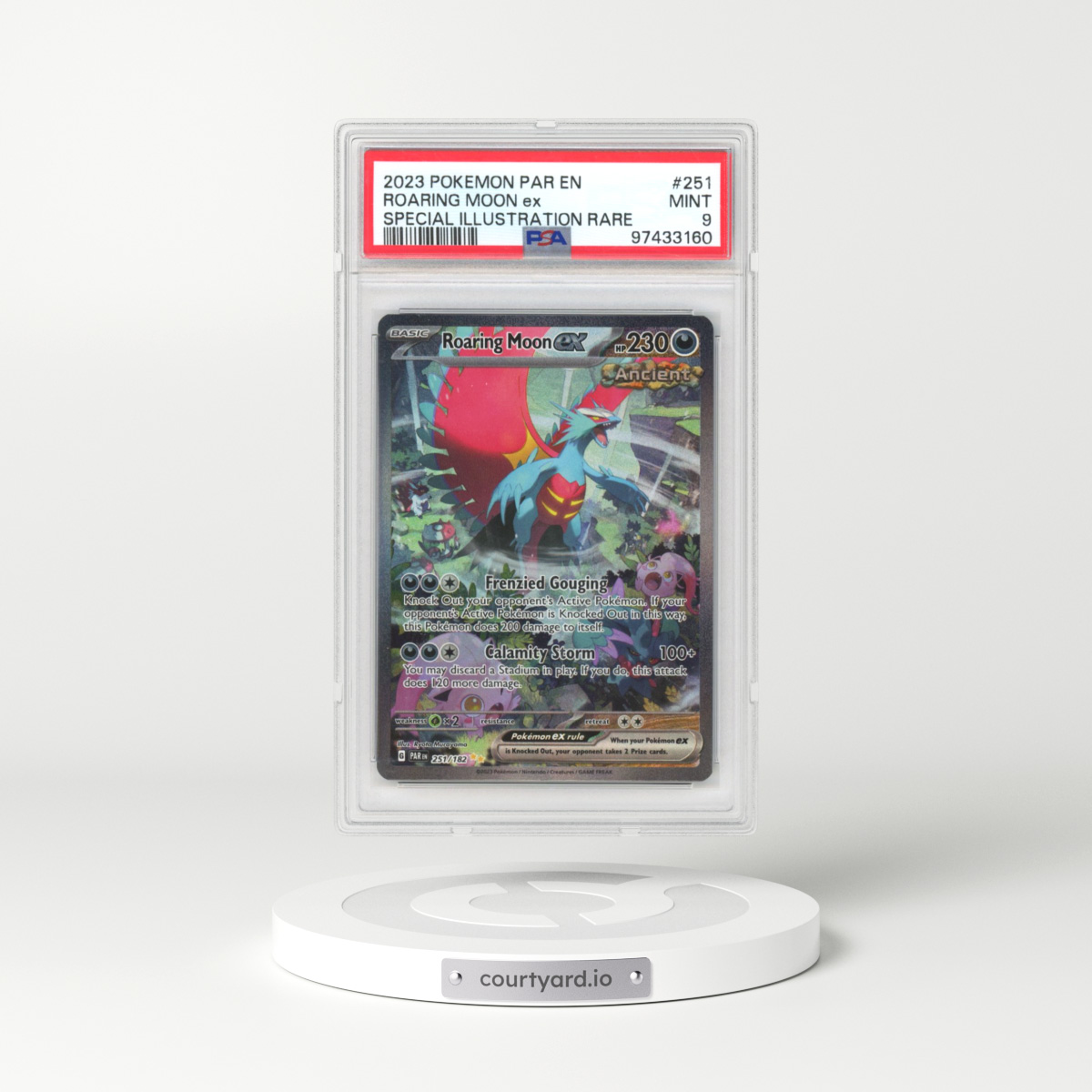 2023 Paradox Rift - PAR EN #251 Roaring Moon ex - Special Illustration Rare (PSA 9 MINT)