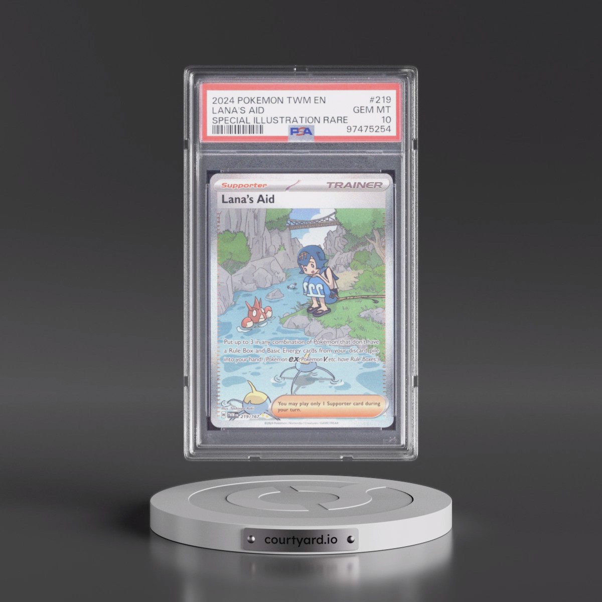 2024 Pokémon Twm EN-Twilight Masquerade #219 Lana's Aid - Special Illustration Rare (PSA 10 GEM MINT)