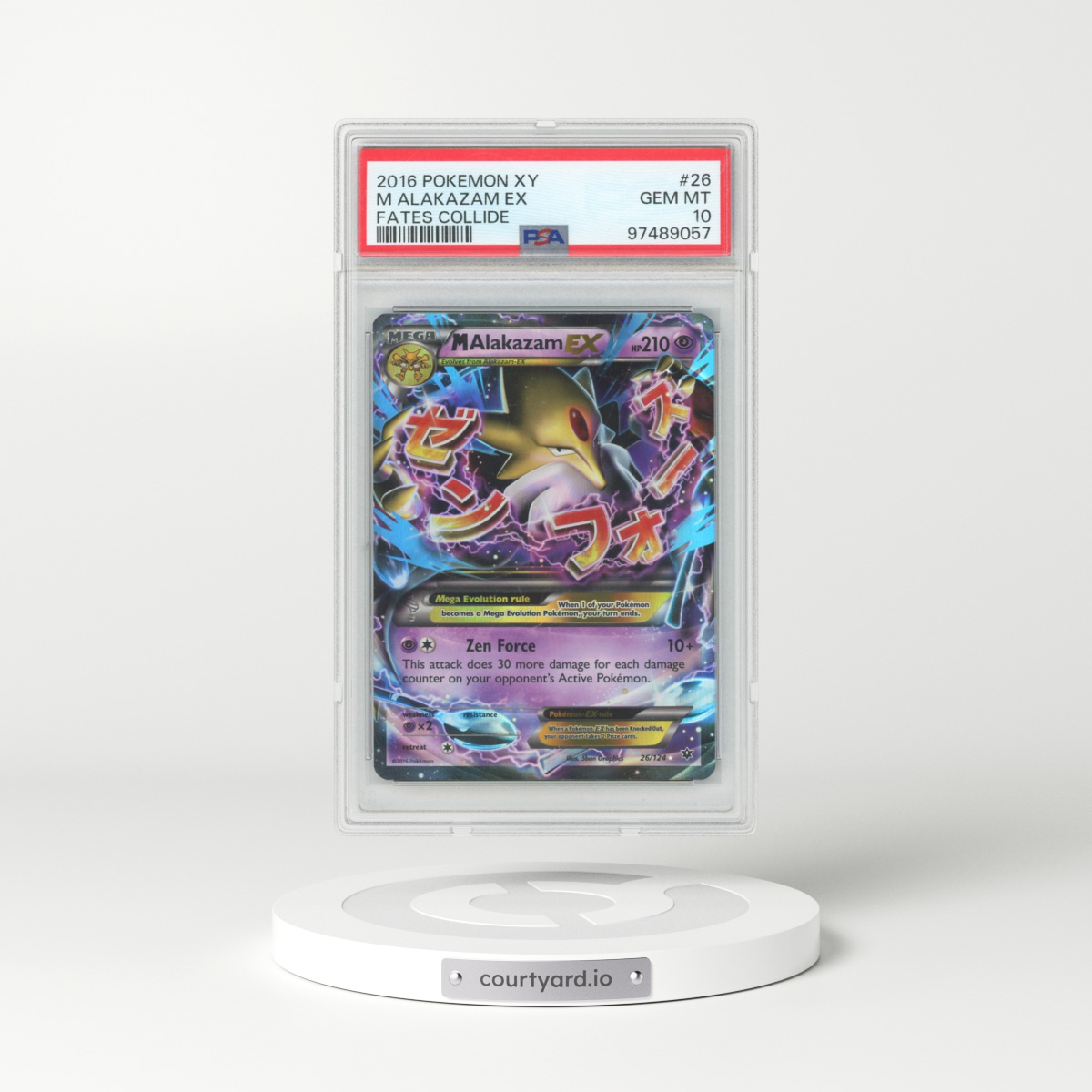 2016 Fates Collide #26 M Alakazam EX - Holo (PSA 10 GEM MINT)