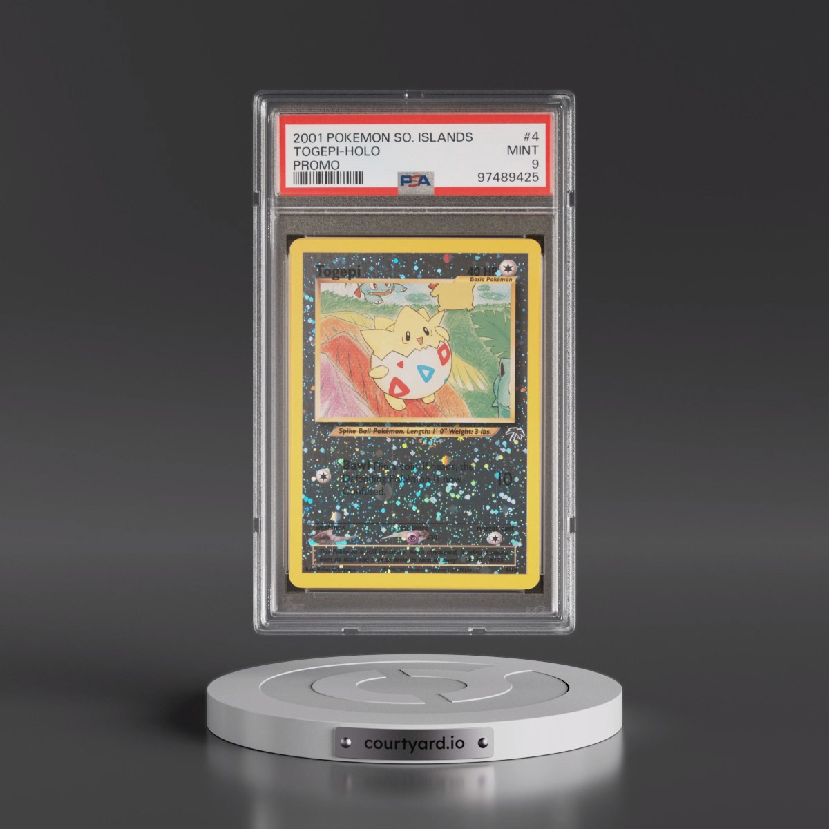 2001 Pokémon Southern Islands Promo #4 Togepi - Holo (PSA 9 MINT)