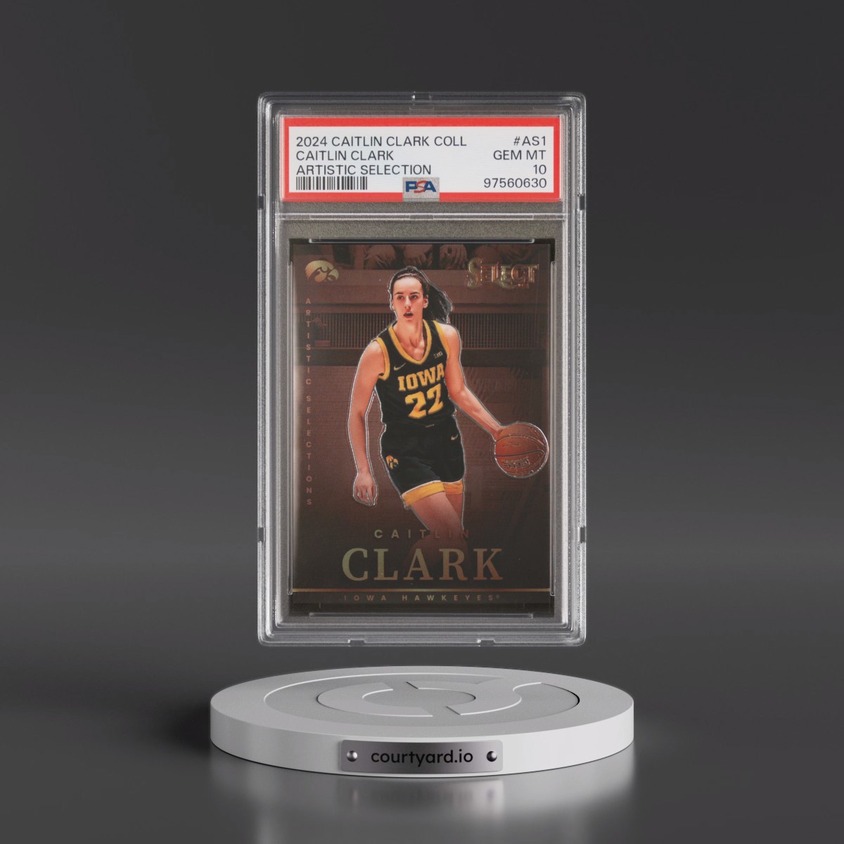 2024 Panini Caitlin Clark Collection Artistic Selection #AS1 Caitlin Clark (PSA 10 GEM MINT)