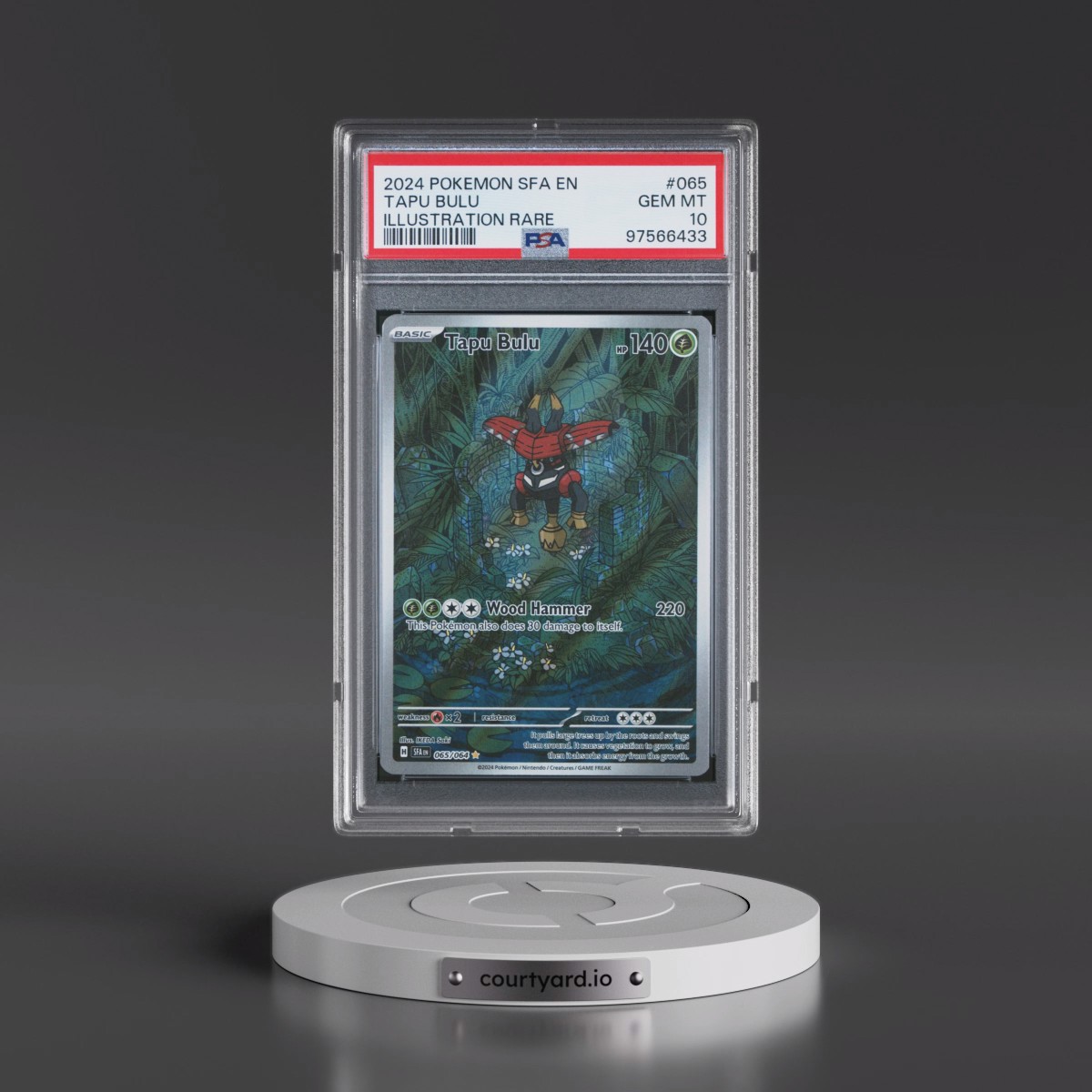 2024 Pokémon Sfa EN-Shrouded Fable #065 Tapu Bulu - Illustration Rare (PSA 10 GEM MINT)