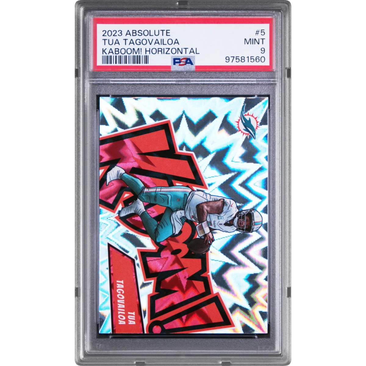 2023 Panini Absolute Kaboom! Horizontal #5 Tua Tagovailoa (PSA 9 MINT)