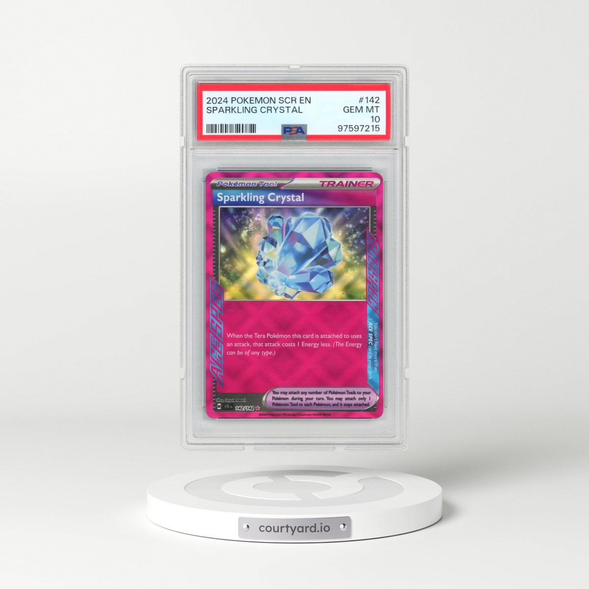 2024 Pokémon Scr EN-Stellar Crown #142 Sparkling Crystal (PSA 10 GEM MINT)