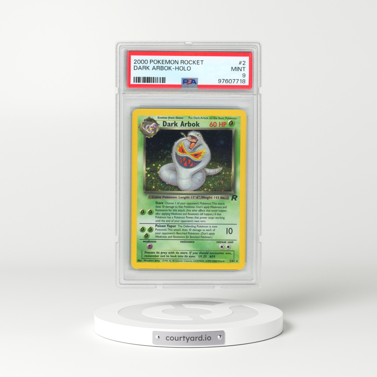 2000 Pokémon Rocket #2 Dark Arbok - Holo (PSA 9 MINT)