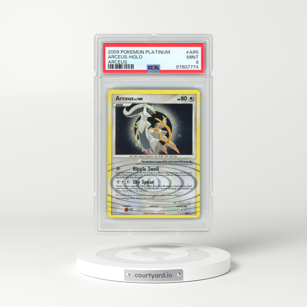 2009 Pokémon Platinum Arceus #AR5 Arceus - Holo (PSA 9 MINT)