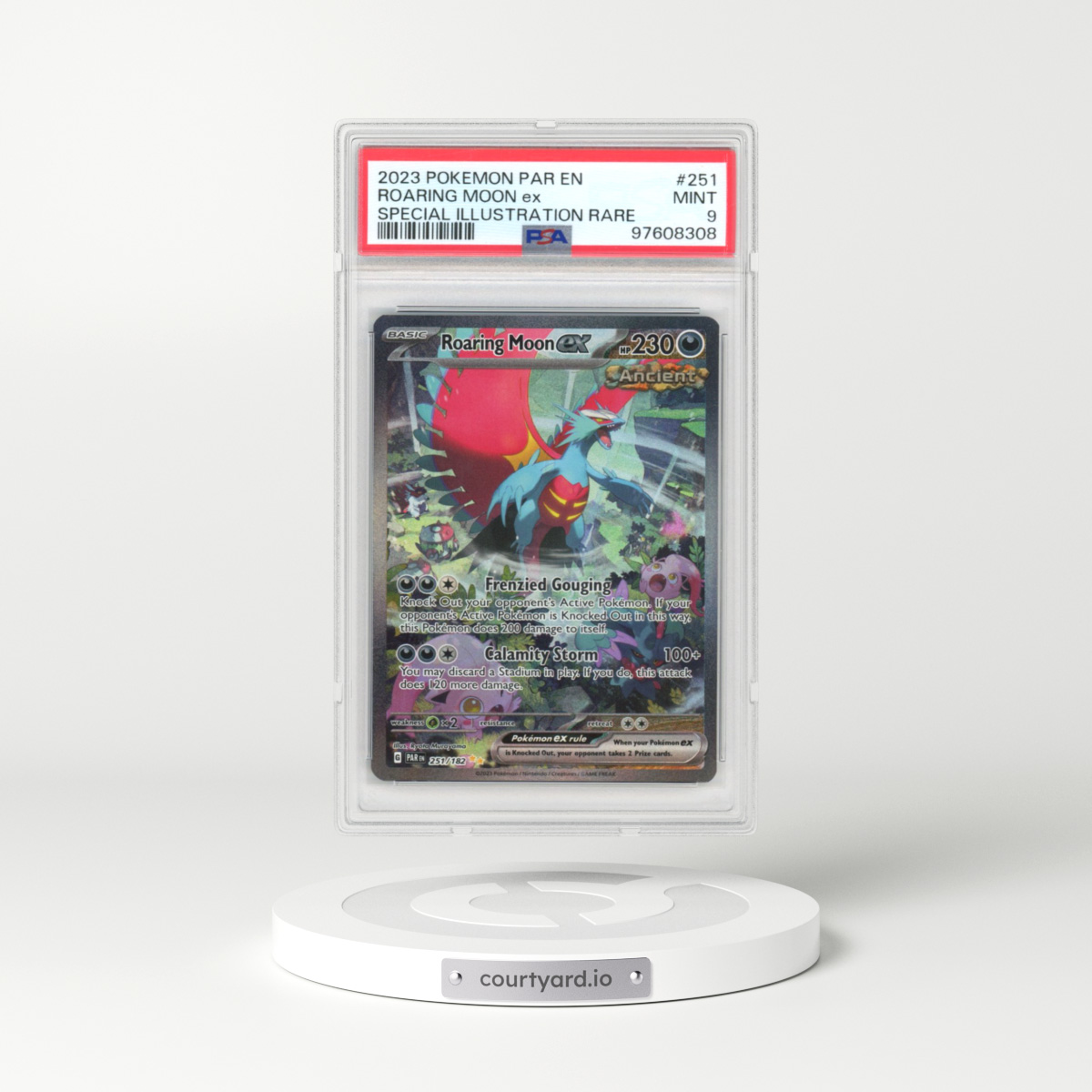 2023 Paradox Rift - PAR EN #251 Roaring Moon ex - Special Illustration Rare (PSA 9 MINT)