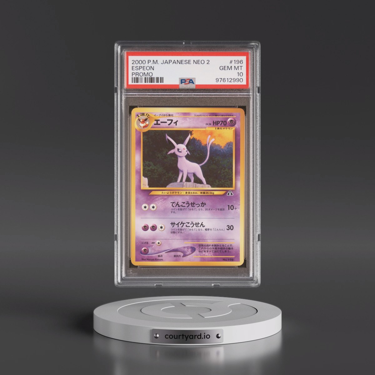2000 Pokémon Neo 2 Promo #196 Espeon - Promo (PSA 10 GEM MINT)